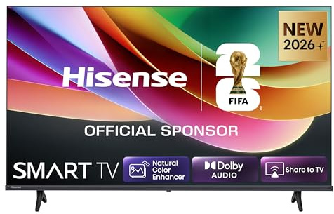 Hisense Smart TV 32 HD Ready 32E4ST | DTS Virtual X, VIDAA OS con 1000+ APP, Game Mode, Wifi, AirPlay2, Works with Alexa, lativù, 2026 Model