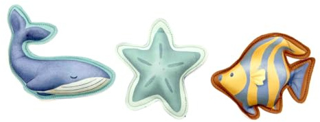 Little Dutch Kinder Tauchfiguren Tauchspielzeug - Poolspielzeug 3er Set - Wasserspielzeug für Jungen ab 5 Jahren - mit Aufbewahrungsbeutel - aus Neopren - Ocean World