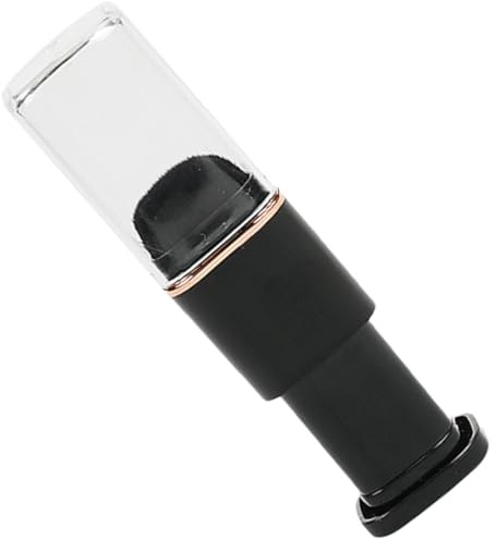 Brocha de Maquillaje Retráctil Portátil de Fibra Sintética Negra | Aplicación Uniforme y Difuminado Fácil, Diseño Compacto para Viaje y Uso Diario, Almacenamiento Cómodo