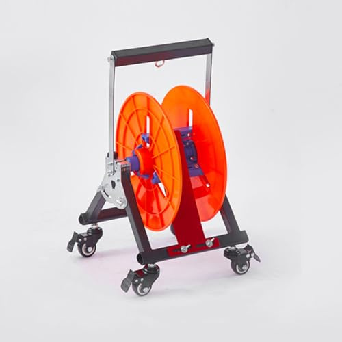 Cable Spool Rack with Wheels, Heavy-Duty Electrician Wire Dispenser, Multiple Axle Caddy for Large Cable Reels, Efficient Wire Unroller and Spinner
