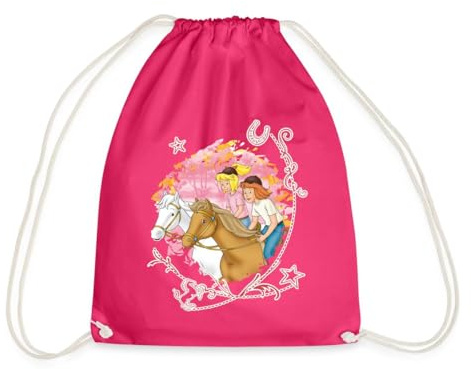 Spreadshirt Bibi Und Tina Wettreiten Im Wald Turnbeutel, One size, Fuchsia
