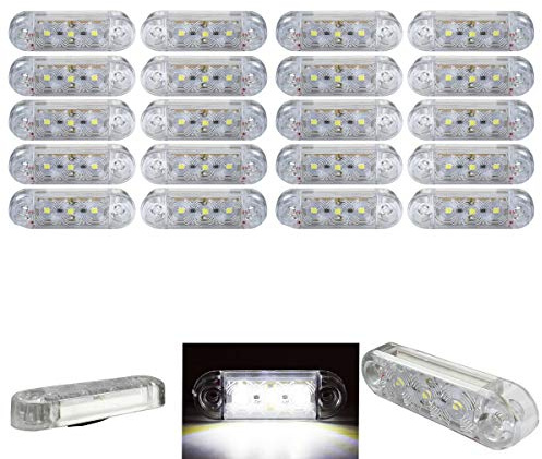Formplas 20x 3 SMD LED Begrenzungsleuchten Weiß 12V 24V Positionsleuchten LKW Anhänger