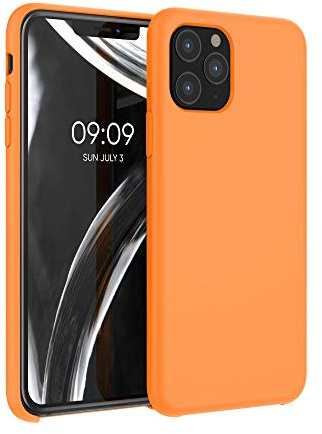 kwmobile Handyhülle für Apple iPhone 11 Pro Hülle - Case Silikon - Kabelloses Laden - Schutzhülle Cover in Fruity Orange