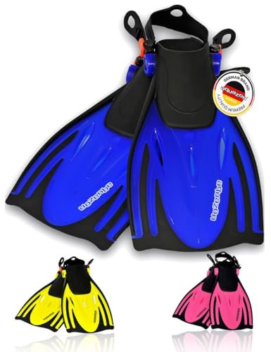 AQUAZON Alicante Verstellbare Flossen, Schnorchelflossen, Taucherflossen, Schwimmflossen für Kinder und Erwachsene zum Schnorcheln, Schwimmen, Farbe:Blue, Größe:38/41