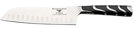 Rockingham Forge Cuchillo Santoku, Serie 128, Hoja de Acero Inoxidable, 7 Pulgadas, Cuchillo Multiuso, RF-1285