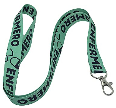 TARJA 73, Lanyard Enfermero, DUE, Hospital, Cinta de Cuello con Mosquetón Giratorio, Correa de Llaves, Profesionales Sanidad