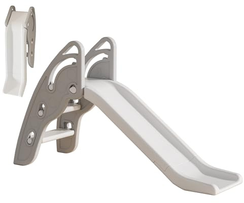 Toddler Slide Large Play Climber Slide PlaySet with Extra Long Slipping Slope Indoor Slide Kids Slide Toddler Playground Toddler Slide Outdoor Toys for Toddlers (Grey)