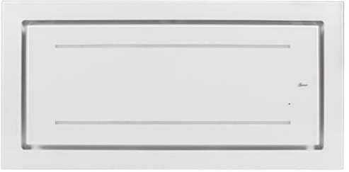 GURARI Deckenhaube GCH C 341 WH 120 Prime Einbau Dunstabzugshaube Decke 120 cm Weiß Glas mit Fernbedienung | Saugstark 1000 m³ | LED Strip | Timer | Decken Abzugshaube Umluft/Abluft