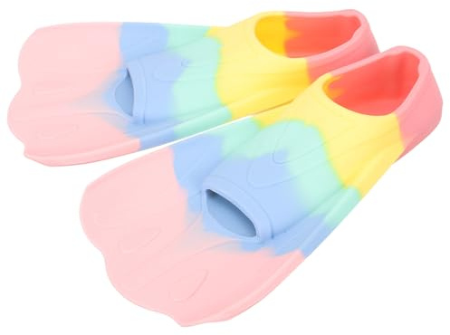 Toddmomy 1pair Comfortable Boy Girl Swim Flippers Flexible Silicone Snorkeling Fins for Boys and Girls Lightweight Portable Design for for Beginners in Swimming and Diving