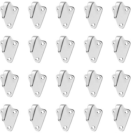 20 Piezas Ganchos para Lona, Ganchos de Sujeción, Hierro Electrogalvanizado, para Fijar Redes de Remolque y Lonas