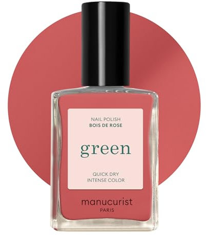 Manucurist Green Altrosa Nagellack Bois de Rose - Nagellack Schnelltrocknend - Nägel Selber Machen - Vegan 12-freier - Plant-Based - Nail Polish - Made in France