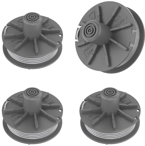 TRUSTLIONTEK rasentrimmer spule 5307-20 für Gardena trimmer ersatzspule 6.1 m Länge Ø 1,6 mm (4 Fadenspule)
