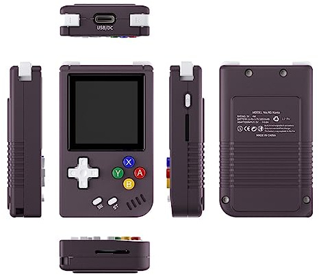 KANBUN RG Nano Mini Handheld Game Console with 8000 Games, 128GB Portable Game Console with Keychain, 1.54-inch IPS Full-fit Screen Handheld Retro MP3 Game Machine for Multiple Emulators