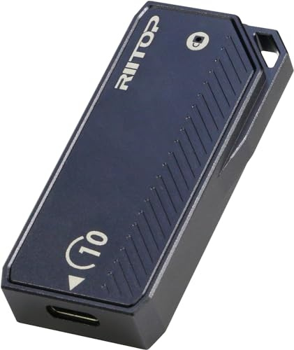 M.2 NVMe SSD 2230 - Caja de 10 Gbps, RIITOP pequeño lector M.2 NVMe a USB-C con carcasa de aluminio para ambos (M Key) NVMe y (B+M Key) SATA SSD solo en tamaño 22 x 30 mm