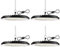 4 Pièces Lampe Eclairage Atelier 100W, 15000LM UFO Eclairage Plafonnier LED Garage avec Chaine, 6000K Projecteur LED Intérieur, IP65 Étanche Éclairage de Plafond pour Garage, Entrepôt, Gymnase