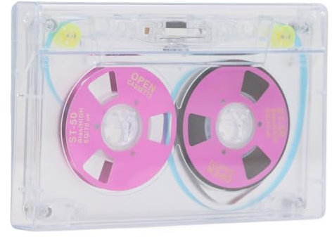 Leere Kassetten, Schutzhüllen, Geräuscharm, Typ I mit Ferric Tape-Audiokassetten, 46 Minuten Aufnahmezeit, Sprachaufzeichnungen und Tragbare Verwendung, Drei Farben
