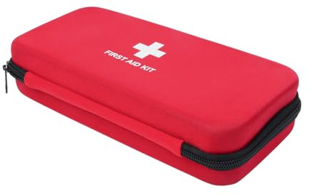 Jipemtra Sac médical EVA rouge sac rigide pour premiers secours pour l'extérieur, la voiture, la randonnée, la maison, le bureau de santé, le bureau