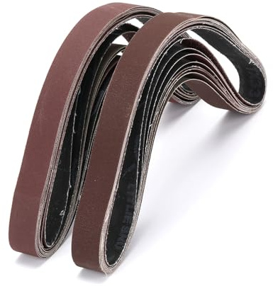 Slipband 25 x 762 mm 16 stycken, slipband set 2 x korn 60/120/240/320/400/600/800/1000 för bandslipmaskin, bäst för trä och färgpolering metall