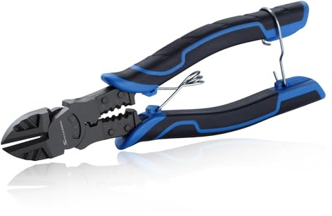 SPEEDWOX 8 Multifunction Heavy Duty Side-Cutting Pliers with Wire Stripper, Wire Cutters, Wire Crimper High Leverage Wire Diagonal Cutting Pliers Multi-Function Wire Cutter Side Cutter