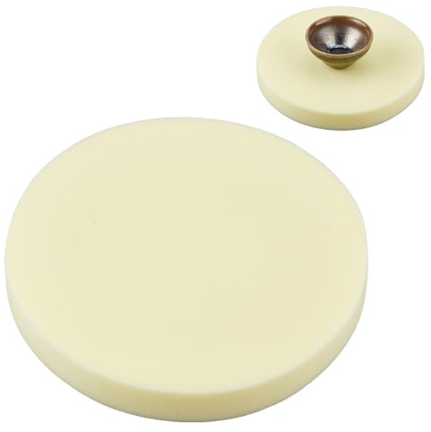 DICOSMETIC 2 Stück Schwammschaumplatte 25x3.1cm Tonschwamm Pad Memory Schaumstoff Ersatzschaumstoff Kissen Einsatz Rundes Tonschaummatte Für Tonreinigung Und Formwerkzeuge