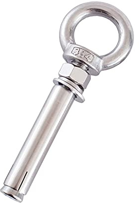 Boulon à œil à expansion M14 en acier inoxydable 304 (80-130 mm) - Ancrage à anneau robuste for béton, brique et maçonnerie - Usage intérieur et extérieur(M14x80mm)