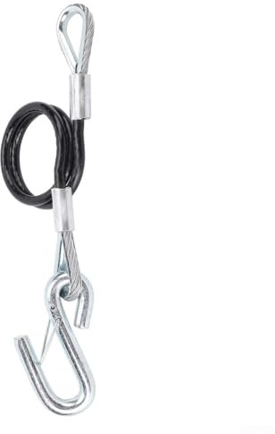 Fune di traino di sicurezza per rimorchio, resistente e regolabile, lunghezza massima di 60 cm con capacità di 1587,6 kg, per auto, furgoni, barche (B)