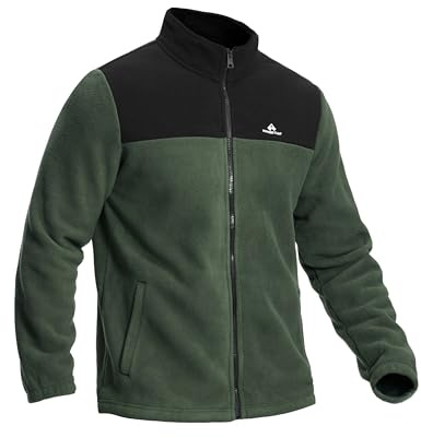 Pioneer Camp Veste polaire chaude pour homme, respirante et confortable, veste de survêtement entièrement zippée, 400 g d'épaisseur, veste demi-saison pour l'extérieur, la randonnée, les loisirs, le