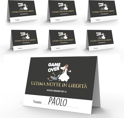 Marcador de sitio para despedida de soltero – Gadget Team Groom original – Kit de 40 piezas personalizables – Tarjetas A6 Premium 350 g – Accesorios divertidos para fiesta de novio