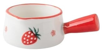 Sauce Boat Mini Coffee Milk Pitcher with Handle Household Ceramic Pointed Mouth Sauce Pot Gravy Boat(Red)