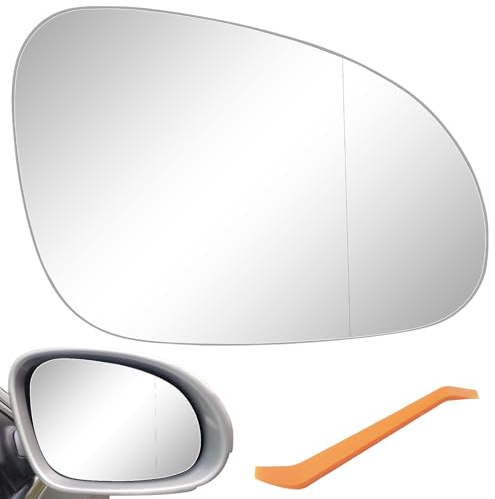 Spiegelglas Ersatz Kompatibel mit VW Golf 5 Passat B6 Jetta 5 2006-2010 | Außenspiegel Seitenspiegelglas Beheizbar Ersatzspiegelglas Rückspiegelglas Asphärisch Rechts mit VW Golf 5 Passat B6 Jetta 5