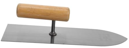 KOMBIUDA Truelle à Plâtre Acier Robuste avec Manche Bois Ergonomique Outil de Finition pour Béton et Cloison Sèche Talocheuse pour Lissage Mural Usage Professionnel et Bricolage