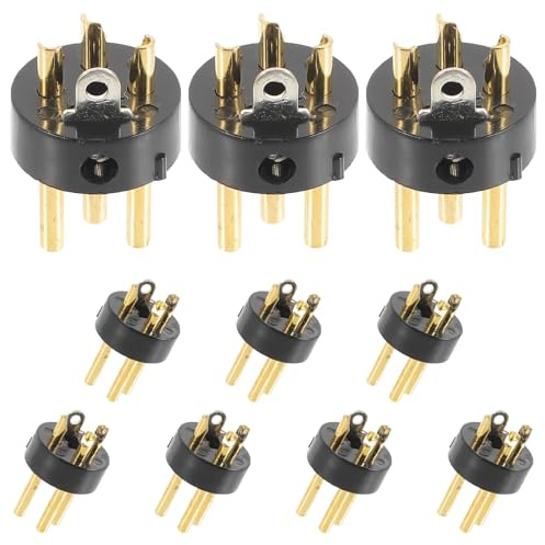 Yardenfun 10 pezzi Connettore Microfono Xlr Pin Maschio Femmina in Metallo e Abs da Accessorio Audio Compatibile per Cavi Microfono e Dispositivi Audio