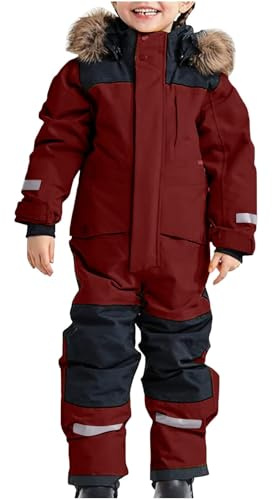 Barn Vattentät Varm Heltäckande Vinteroverall Utomhus Vinteroverall Småbarn Baby Pojkar Flickor Skidoverall