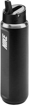 Nike Unisex SS Recharge Straw Botella de Agua Black/Black/White 709 ml