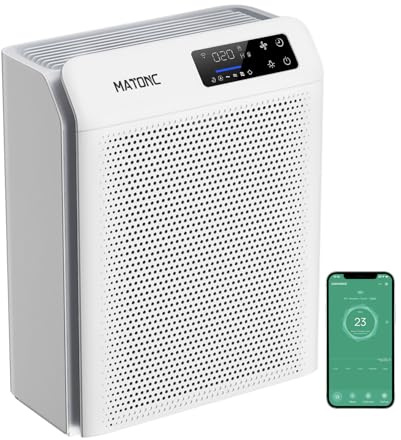 Smart Air Purifiers for Home Bedroom Large Room Up to 3500 Ft², App Smart Control,Real-Time Air Quality Sensor, Ultra-Quiet Sleep Mode, Auto Mode, HEPA Air Purifier for Pet Hair Dust Odors