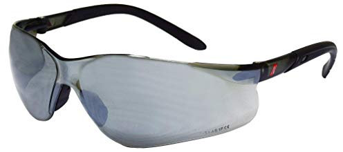 Nitras Vision Protect Schutzbrille - Arbeitsbrille aus Polycarbonat mit UV-Schutz - Passend für Erwachsene (Damen & Herren) - Silber Verspiegelt (Getönt)
