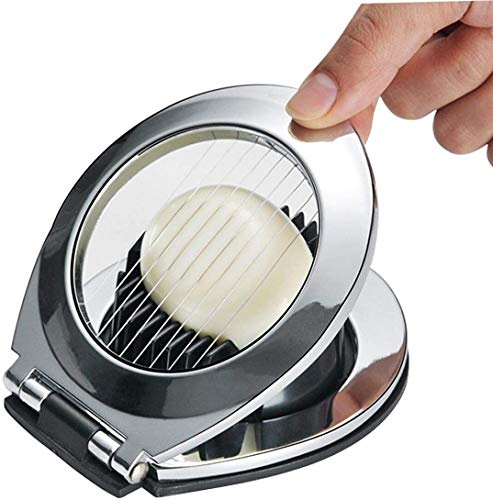 Egg Slicer Egg Cutter Egg Wedger Stainless Steel for Boiled Eggs Strawberry Fruit Garnish Slicer - Dishwasher Safe