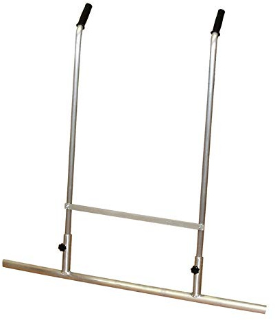 Karl Dahm® Schwabbelstange 80 cm I Aluminium Schwabbelstange mit Doppelgriff I Fliesenlegerzubehör I Fliesenleger-Werkzeug zum gleichmäßigen Einbau von Fließestrichen – 11025
