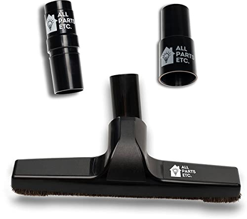 ALL PARTS ETC. 10 Vacuum Floor Brush Attachment for Vacuum Accessories and Attachments 1 1/4, Includes Two Adapters for 1 3/8” & 1.5 Compatibility for Shop Vac, Shark, Kirby, Hoover, Eureka Vacuums