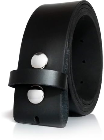 almela | Gürtel ohne schnalle | Herren und Damen | Wechselgürtel | Gürtelschnalle | 3,5 cm und 4 cm | Echtes Leder | Druckknöpfe | Belt without buckle