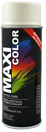 Maxi Color NEW QUALITY Sprühlack Lackspray Glanz 400ml Universelle spray Nitro-zellulose Farbe Sprühlack schnell trocknender Sprühfarbe (Ral 9010 reinweiß glänzend)