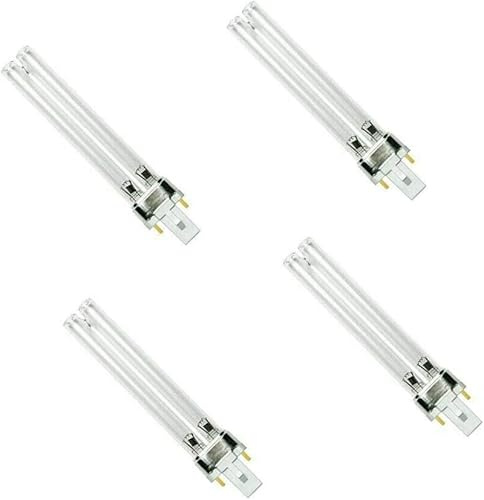 MARINE COLOR 4 Stück UV-Glühbirnenlampe 5 W 7 W 9 W 11 W 13 W, PLS UV-Ersatzbirne Ersatzbirne für UVC-Teichfilter und Klärbecken (5)