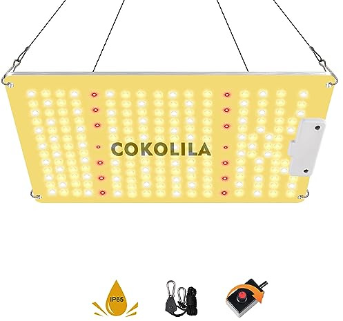 COKOLILA Vollspektrum LZB1100 Dimmbar Led Grow Lampe, Wasserdicht Pflanzenlampe Led mit 222pcs SMD Leds, IR Grow Light für 60 * 60cm Innen Wachsen Zelt Samen Knospe Pflanze Gemüse und Blume