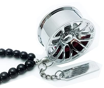 iSpchen Auto Rückspiegel Anhänger Innenspiegel Radnabe Anhänger hängender Ornament Auto Zubehör Innenraum Auto spiegel anhänger Home Wandbehang Dekoration Anhänger Ornamente,Silber