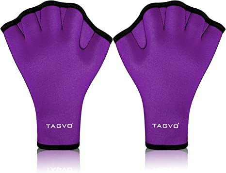 TAGVO Guanti Acquatici per Aiutare la Resistenza della Parte Superiore del Corpo, Guanti da Nuoto con Cinturino con Cinturino da Polso, Taglie per Uomo Donna Bambini Adulti