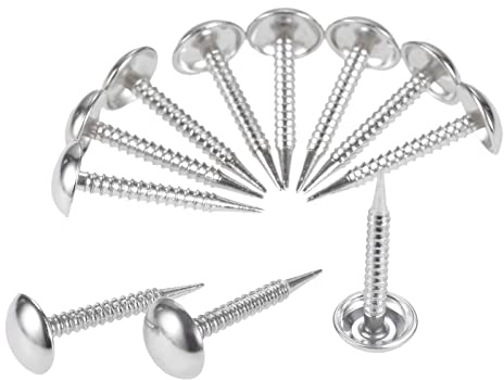dophee 100Pcs Vintage Style Upholstery Nails Studs Tacks Pins for Furniture Sofa Door Decoration DIY Porjects, Silver, 8x20mm/0.31x0.79