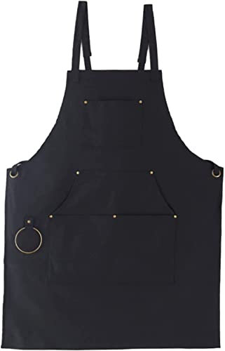 Arbeitsschürze, Werkzeugschürze für Schreiner, Werkzeugschürze, gewachste Segeltuchschürze, langlebig, leicht, vollständig verstellbar, bequem, Friseurschürze, Sicherheitsschürze, passend for Männer