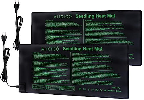 AIICIOO Serre de Chauffage de semis, intérieur, Plante, Reptile, Tapis de Terrarium, 10 x 20, 18 W, 2 Paquets