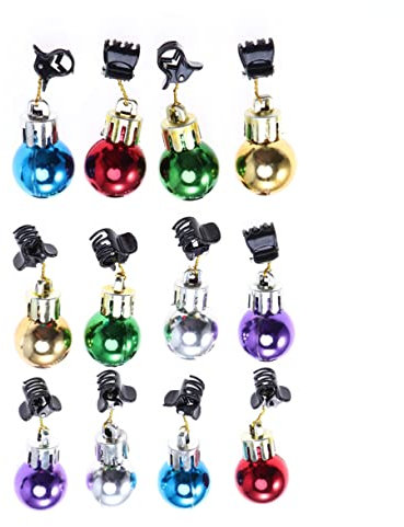 ifundom 30stücke Bart-klammern Weihnachts-bartschmuck Bunte Bart-Kugeln Aus Hochwertigem Material Mit Mini-Clip Und Glänzenden Perlen Für Feiertags-Dekorationen