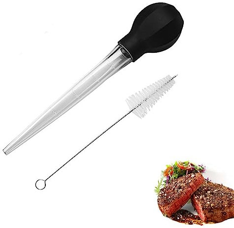 Turkey Baster, Jeringa para Aderezos con Cepillo de Limpieza, Baster de Pavo, Basters de Salsa, Pipeta de Plástico Cocina para Cocinar, Barbacoa, Pavo, Carne